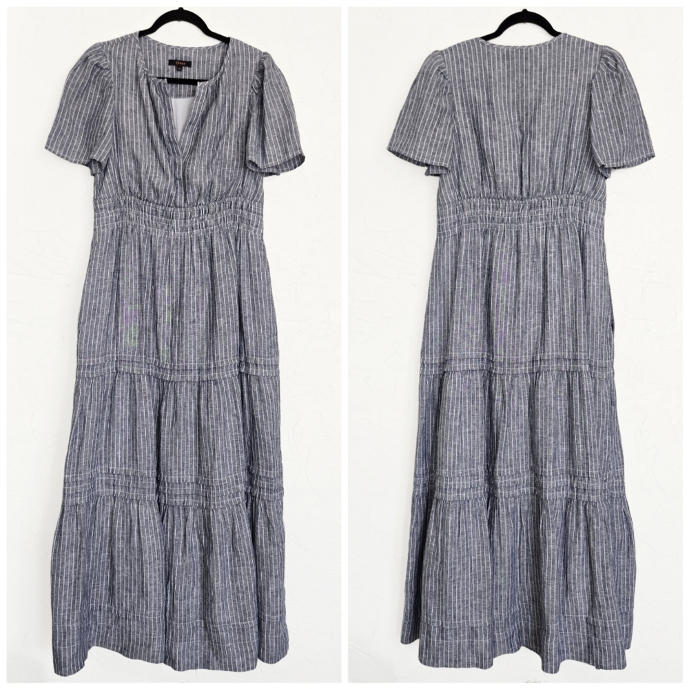 Quince Blue Striped Maxi Dress - Picture 2 of 15